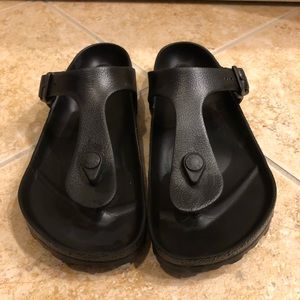 Women’s Birkenstock Sandals - Black plastic, Size 38